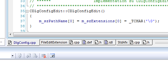 Tabs in Visual Studio 2008