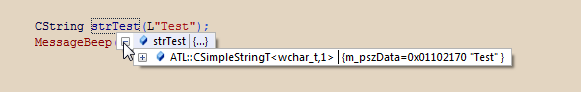 Keine direkte Anzeige von CString