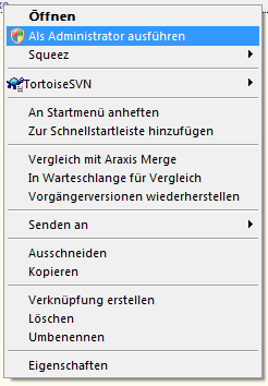 Kontextmenü mit Symbolen
