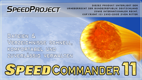 Startbildschirm von SpeedCommander 11