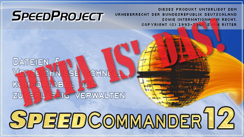 Startbildschirm von SpeedCommander 12 (Beta)