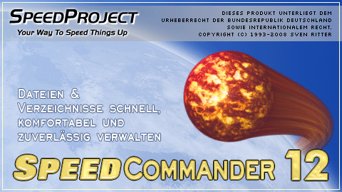 Startbildschirm von SpeedCommander 12