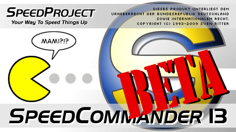 Startbildschirm von SpeedCommander 13 (Öffentliche Beta)