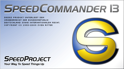 Startbildschirm von SpeedCommander 13