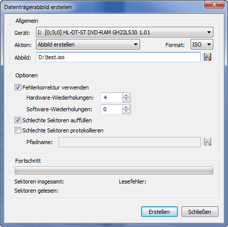 Imagedatei erstellen