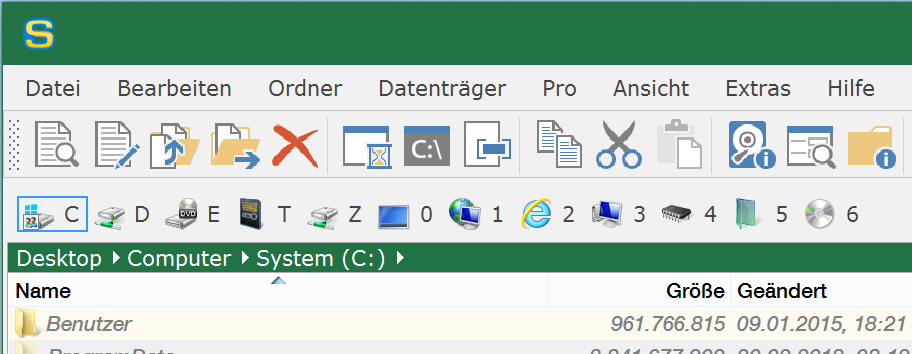 Office 2016-Stil in Grün