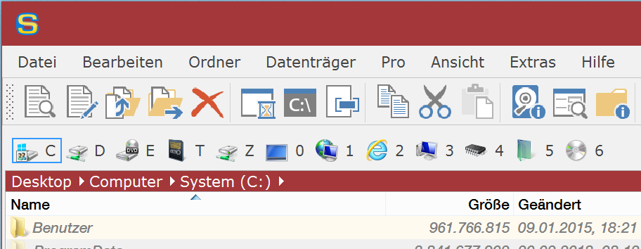 Office 2016-Stil in Rot